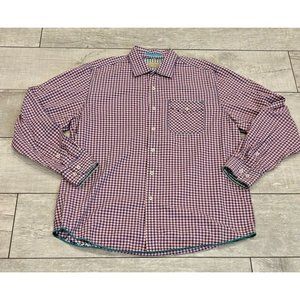 Tommy Bahama Shirt Mens L Long Sleeve Button Up Plaid Make Life One Long Weekend